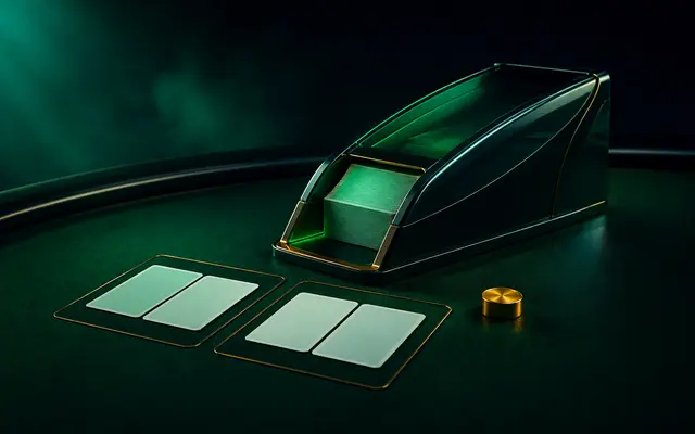 Baccarat table in the PLANBET live room